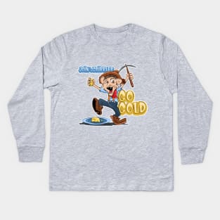 Join Scribbler and Go Gold by John Mariano Kids Long Sleeve T-Shirt